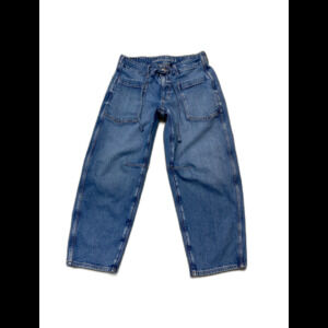 American Eagle High-Rise Darted Barrel Leg Stretch Patch Pockets Baggy Size 4